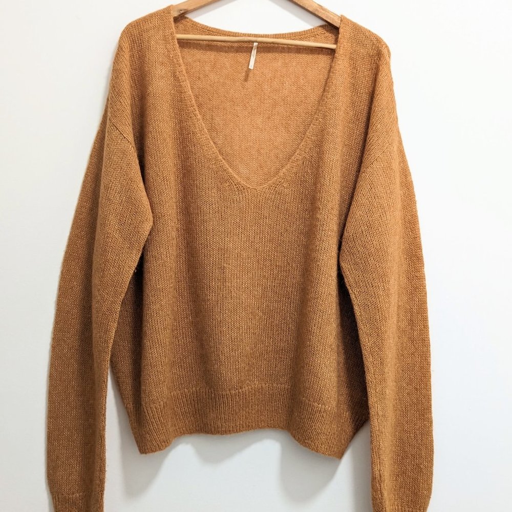 Wool Gossamer V-neck Sweater